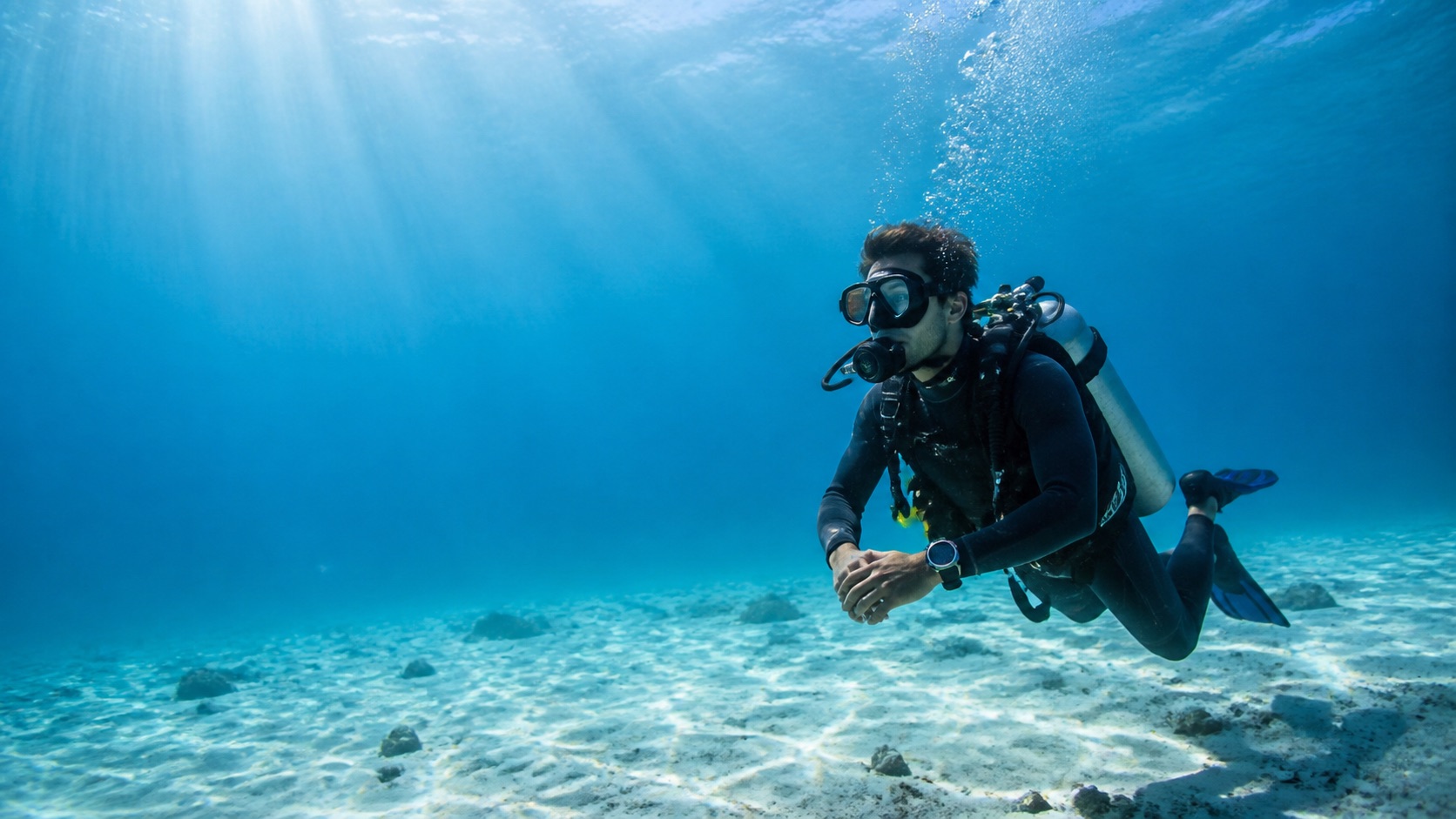 Entrenamiento de buceo en la sede Playa